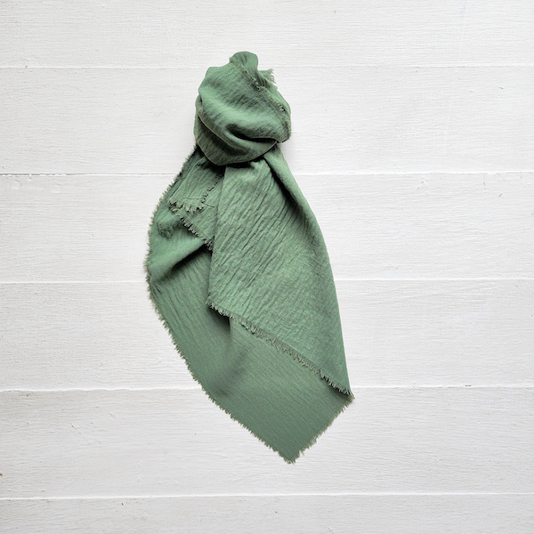 Silkie Frayed Napkin - Eucalyptus